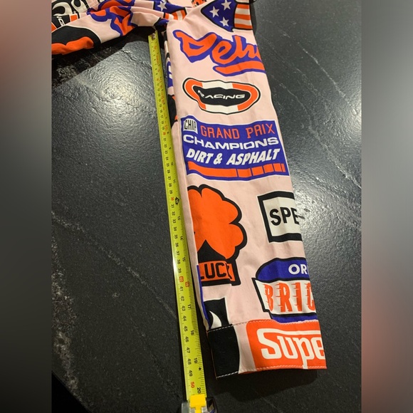 LOVE MOSCHINO Racing, All Over Print, Multicolored Bold Moto Style Fun Jacket,10 - Picture 13 of 14